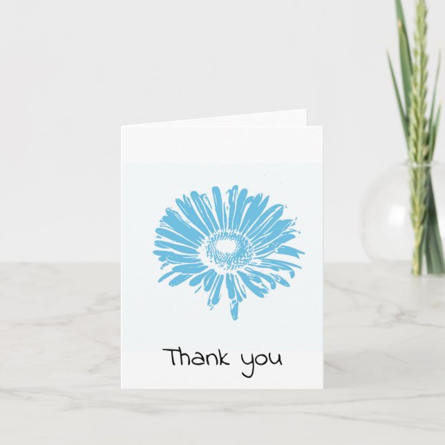 Carte Merci de marbre bleu marron (Devant)