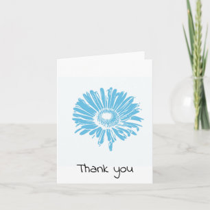 Carte Merci de marbre bleu marron