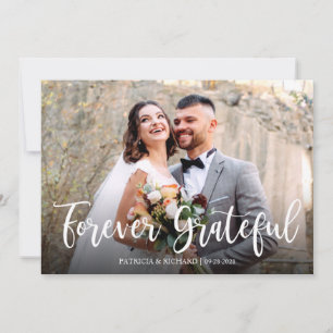 Carte Merci de Mariage photo pour toujours gracieux et é