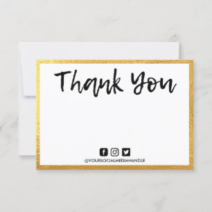 Carte Merci de message personnel Gold