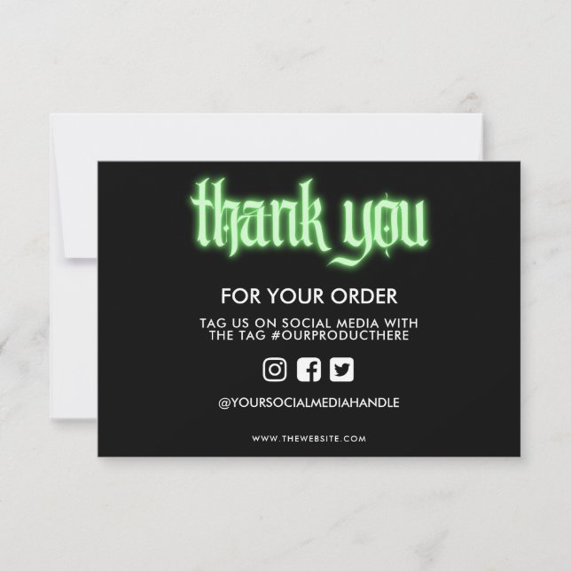 Carte Merci de panneau vert citron Lime (Devant)