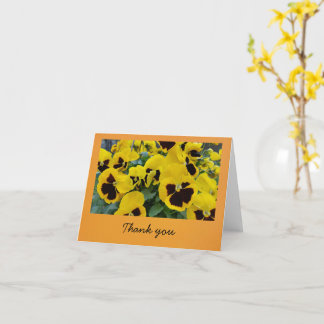 Carte Merci de petite taille - Pansies