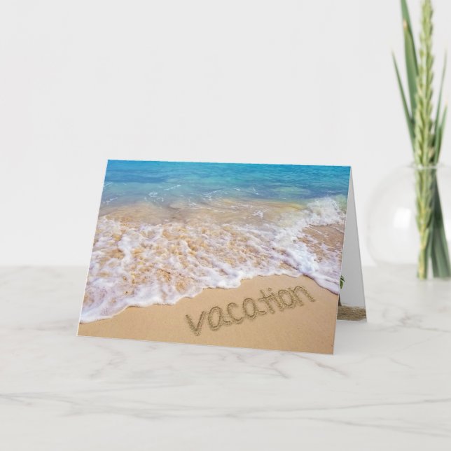 Carte Merci de plage de vacances tropicales (Devant)