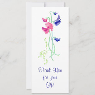 Carte "Merci" de pois doux