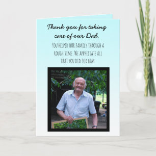 Carte Merci de prendre soin de notre père