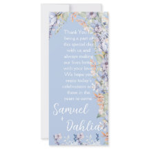Merci de réception Fleur sauvage bleu