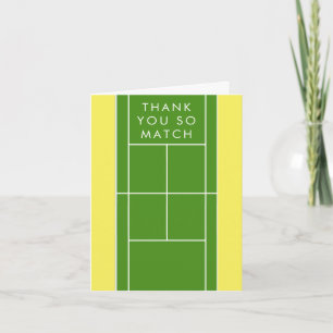 Carte Merci de tennis