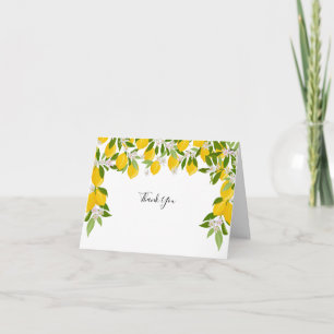 Carte Merci de verdure aux fleurs de citron