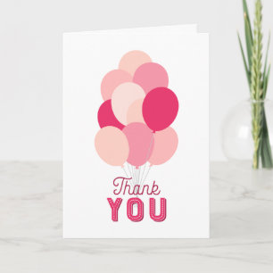 Carte Merci des ballons roses