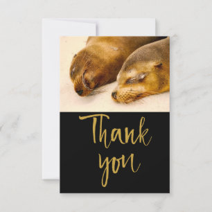 Carte Merci des lions de mer couché
