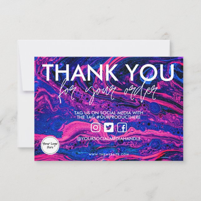 Carte Merci d'espace aquarelle (Devant)