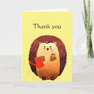 Carte Merci d'être béni Hedgehog Gardener