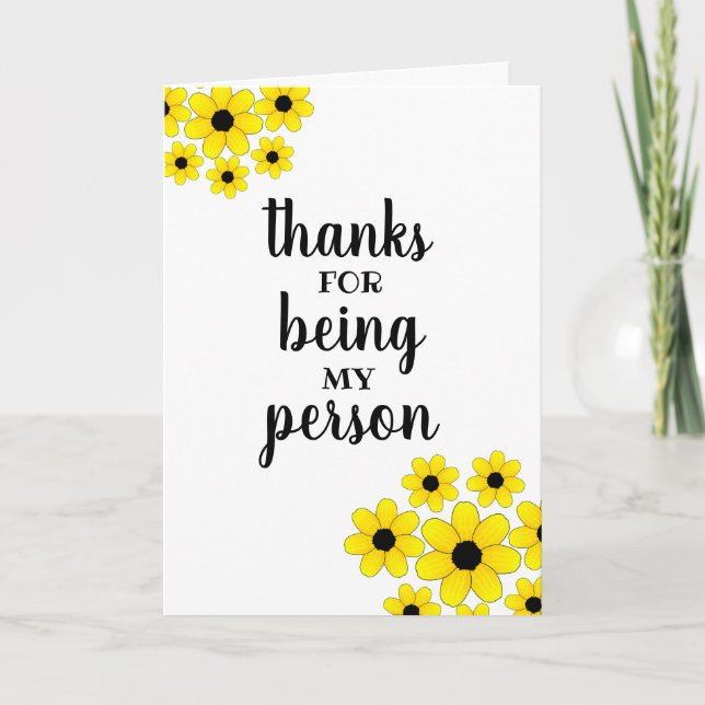 Carte Merci d'être ma personne (Devant)