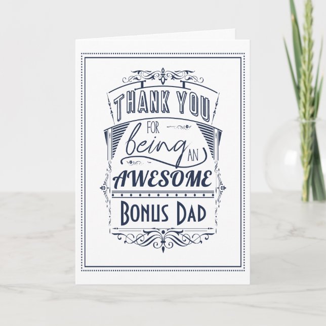 Carte Merci D'Être Un Bonus Superbe Papa (Devant)