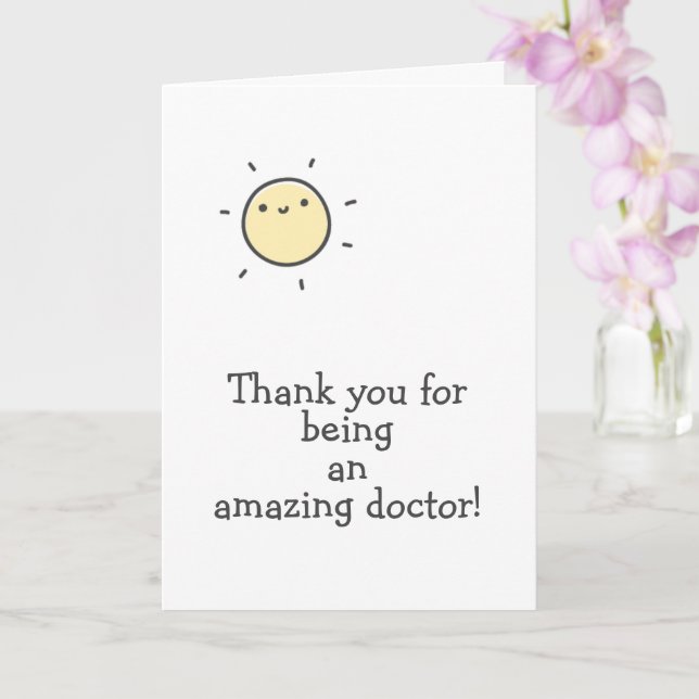 Carte Merci d'être un docteur Extraordinaire ! (Orchidée)
