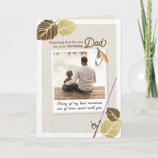 Carte Merci Dieu pour vous papa anniversaire (Devant)