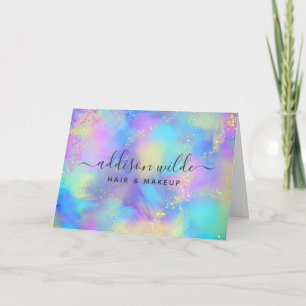 Carte Merci d'Iridescente Opale d'étincelle holographiqu