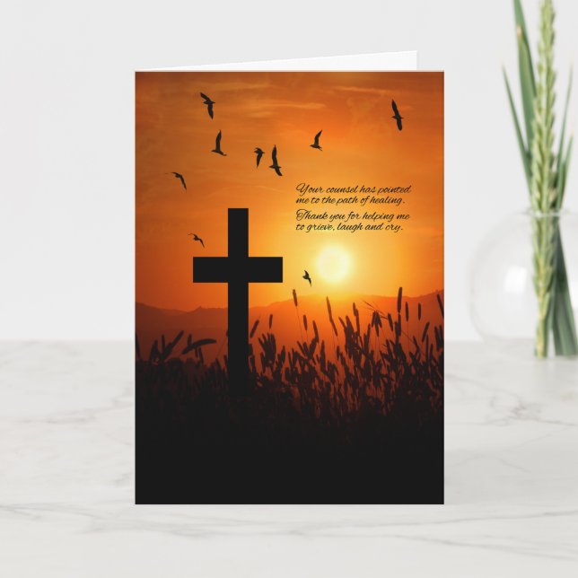 Carte Merci du clergé pour l'orientation Sunset Cross Bl (Devant)