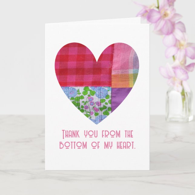 Carte Merci du fond de mon coeur, sur mesure (Orchidée)