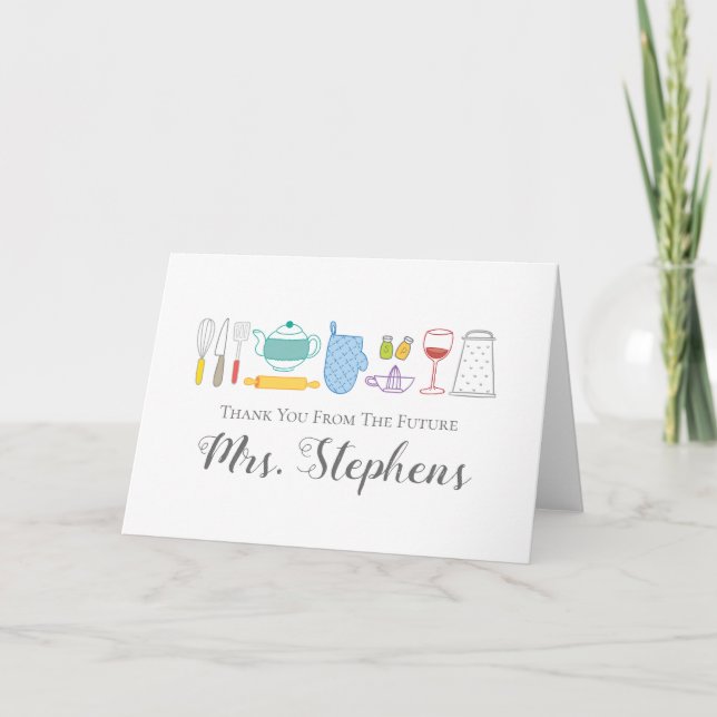 Carte Merci Du Futur Mme Merci Notes (Devant)