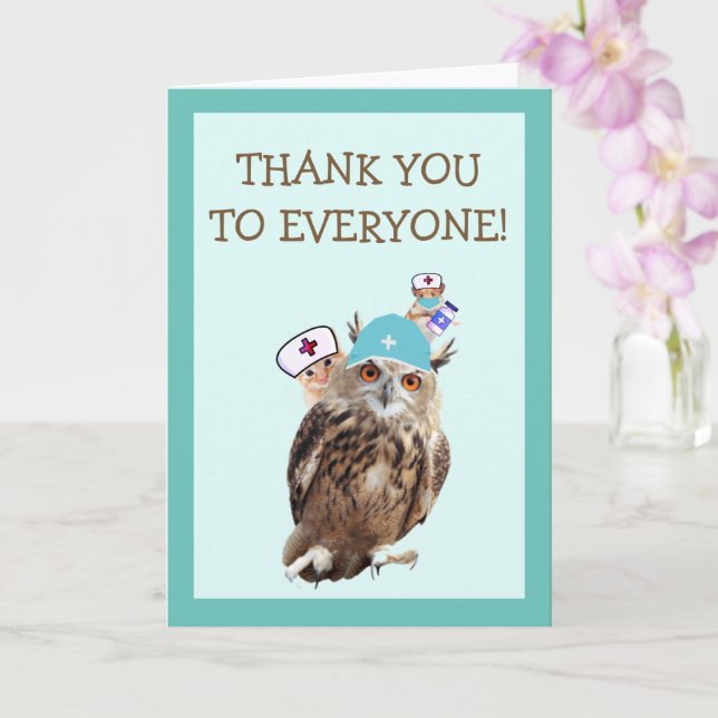 Carte Merci du personnel de l'hôpital Cute (Orchidée)