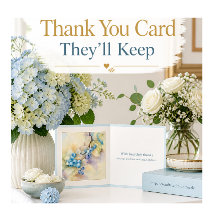 Carte "Merci" Élégante à l'Aquarelle avec des Myrt