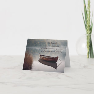 Carte Merci en bois de la sympathie du bateau de la fami