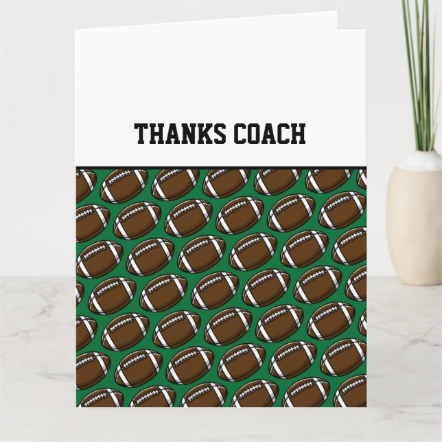 Carte MERCI ENTRAÎNEZ L'Équipe De Football Sports Green  (Devant)