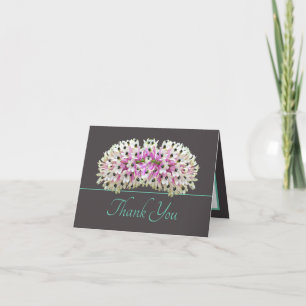 Carte Merci Exotique Bouquet d'orchidée blanche à la men