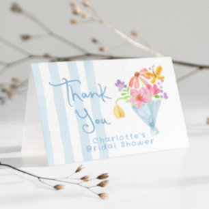 Carte Merci floral à l'aquarelle fraîche du marché
