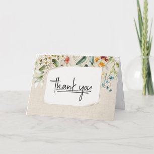 Carte Merci frontalier floral