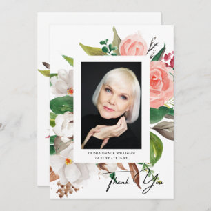 Carte Merci Funérailles Sympathie Bereavement