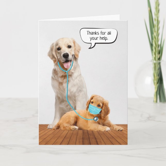 Carte Merci Golden Retrivers (Devant)