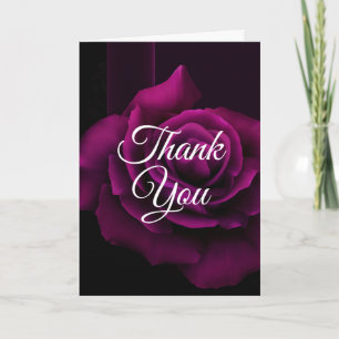 Carte Merci gothique de la fête des fleurs violettes-rou