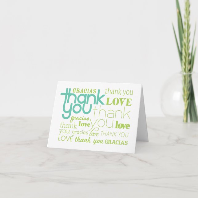 Carte Merci Gracias Love (Devant)