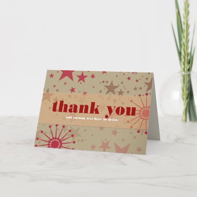 Carte Merci Gracias Merci Danke Stars (Devant)
