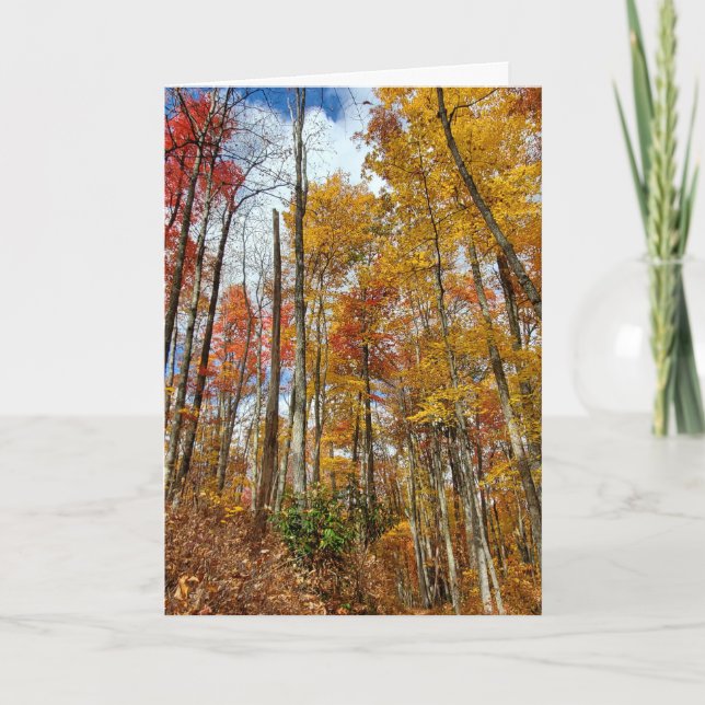 Carte Merci Gratuit Blessé Automne Feuilles Thanksgiving (Devant)