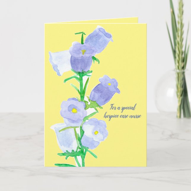Carte Merci Hospice Care Giver Canterbury Bells (Devant)
