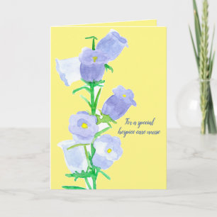 Carte Merci Hospice Care Giver Canterbury Bells