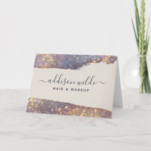 Carte Merci Iridescent Violet Or Glam Pailleté