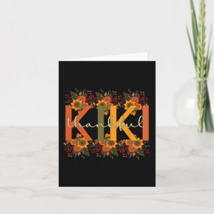 Carte Merci Kiki Grand-mère Thanksgiving Kiki Grand