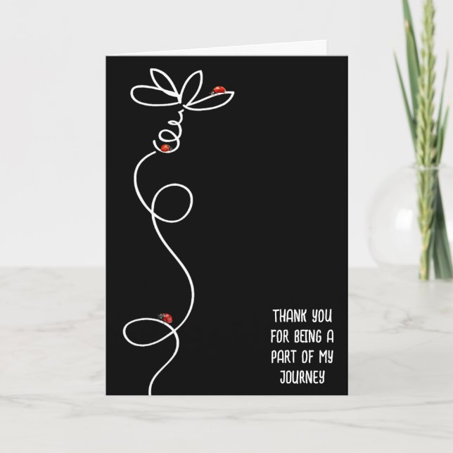 Carte Merci Ladybugs Sur Doodle Daisy (Devant)