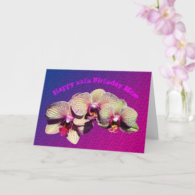 Carte Merci Maman Orchidées Fleur Anniversaire (Orchidée)