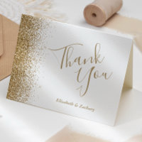 Merci Mariage blanc Gold Parties scintillant Edge