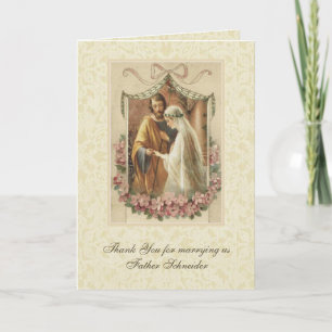 Carte Merci Mariage catholique pour le prêtre