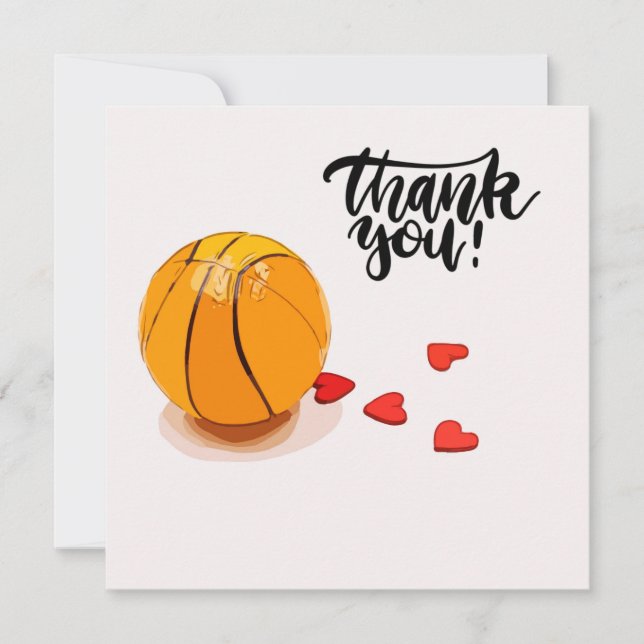 Carte Merci Mariage de basket-ball (Devant)