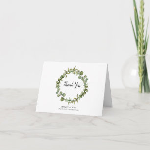 Carte Merci Mariage de l'Eucalyptus des bois