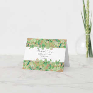 Carte Merci Mariage Eucalyptus de verdure rustique