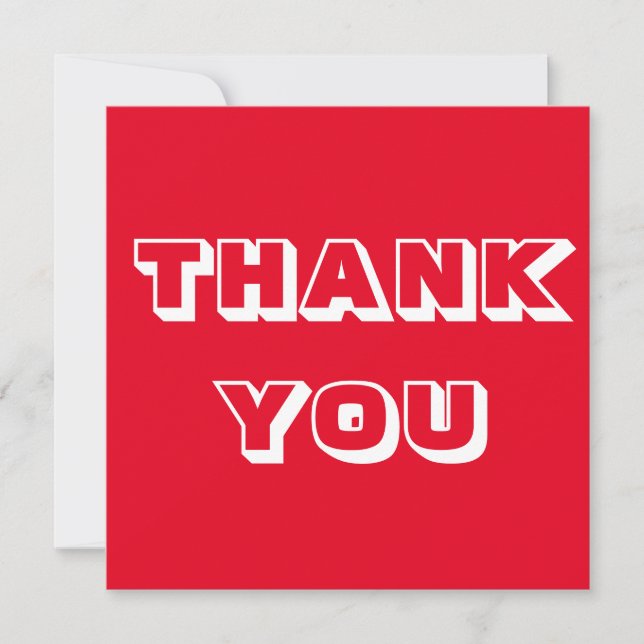 Carte Merci, Merci, rouge blanc (Devant)