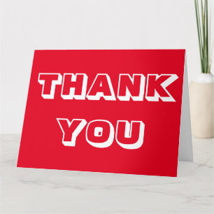 Carte Merci, Merci, salut blanc rouge